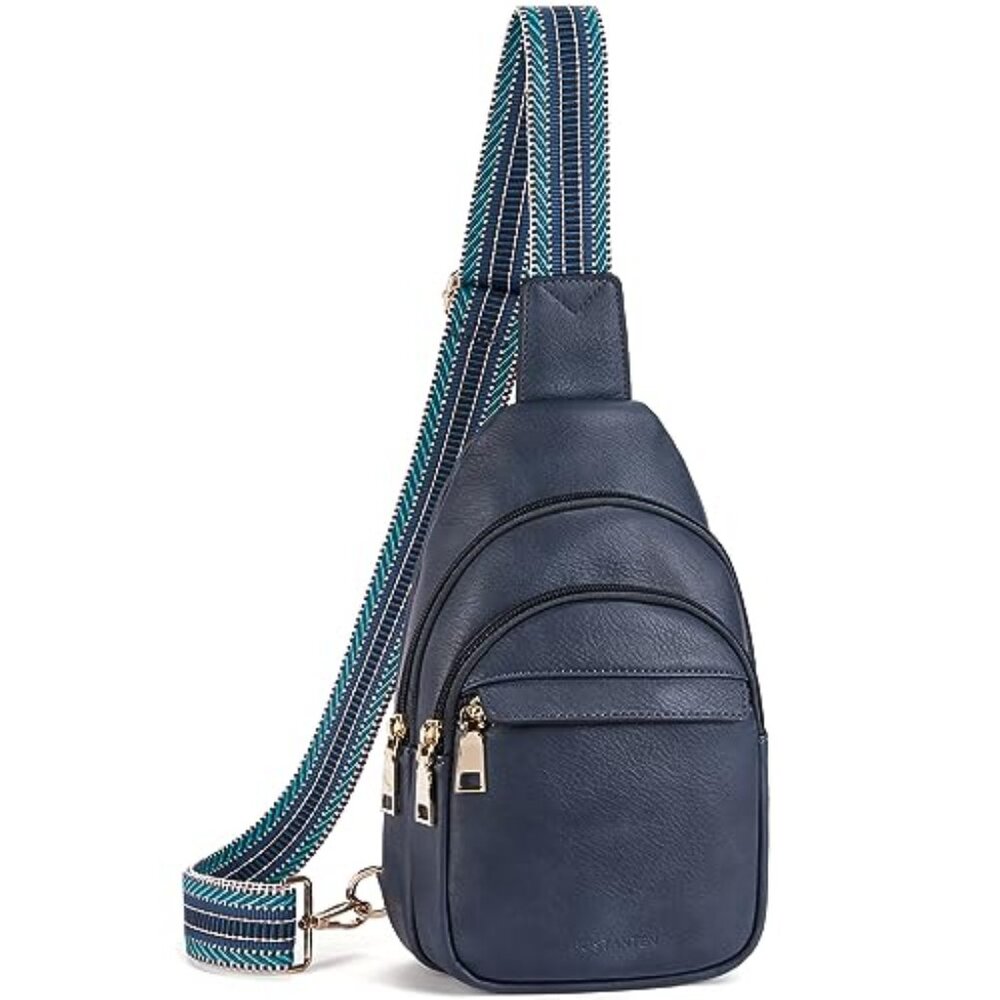 Small Sling Bag for Women Leather Crossbody Bags Fanny Pack Chest Bag for Travel